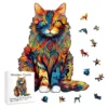 wooden puzzle cat