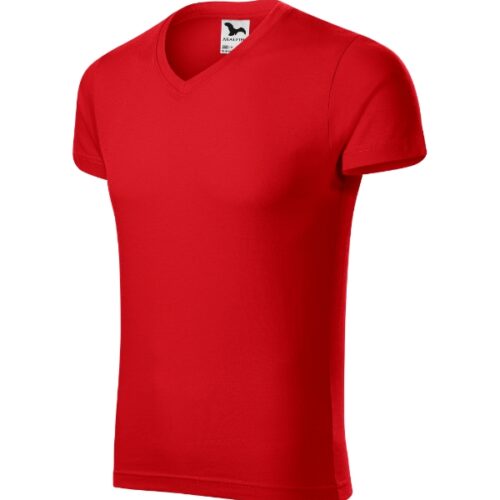 Slim Fit V-neck 146 - červená