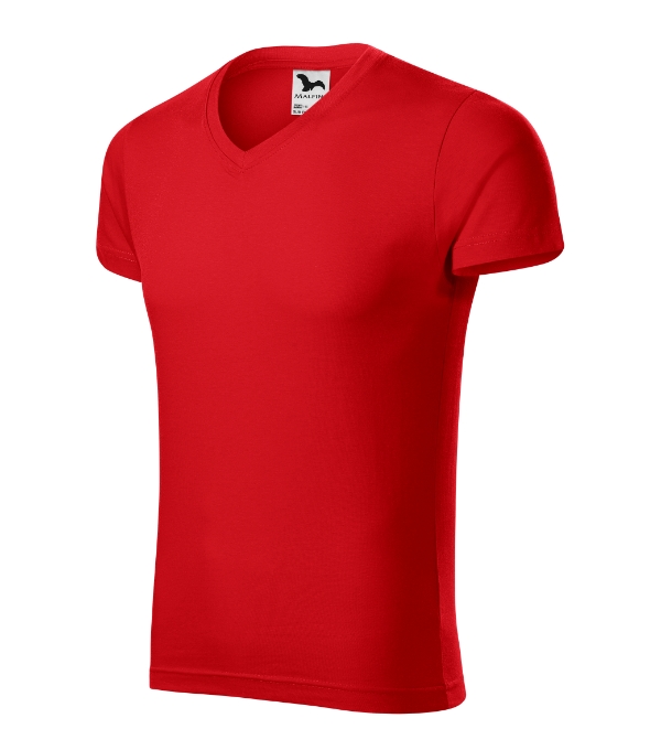 Slim Fit V-neck 146 - červená