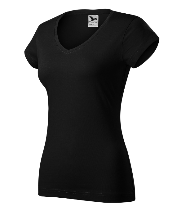 Fit V-neck 162 - čierna