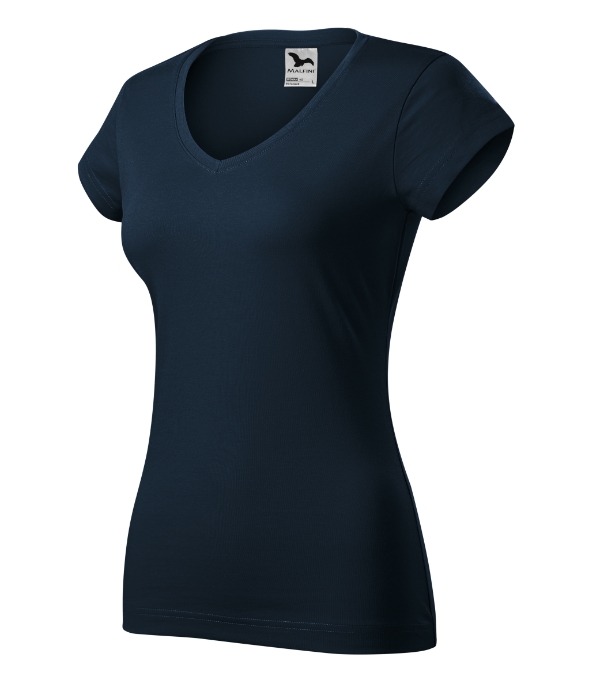 Fit V-neck 162 - tmavomodrá