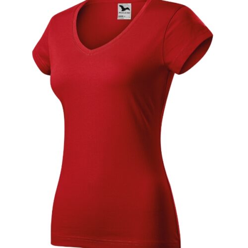 Fit V-neck 162 - červená