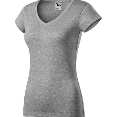 Fit V-neck 162 - tmavosivý melír