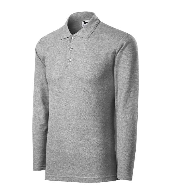 Pique Polo LS 221 - tmavosivý melír