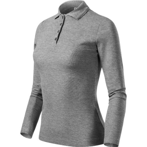 Pique Polo LS 231 - tmavosivý melír