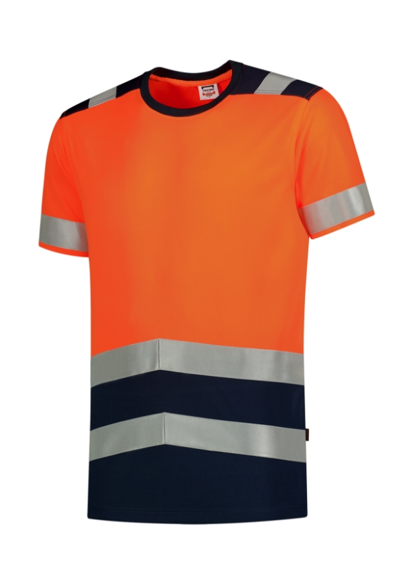 T-Shirt High Vis Bicolor T01 - fluorescenčná oranžová