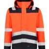 Midi Parka High Vis Bicolor T51 - fluorescenčná oranžová
