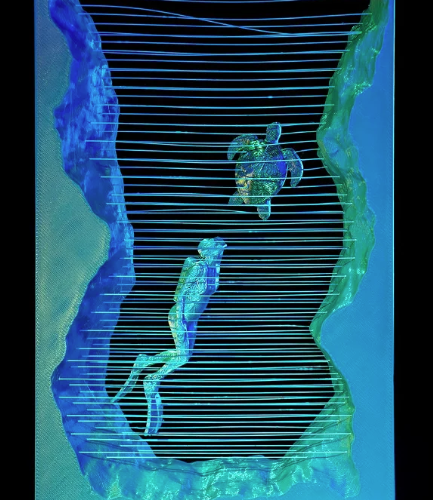 String art Lost Diver