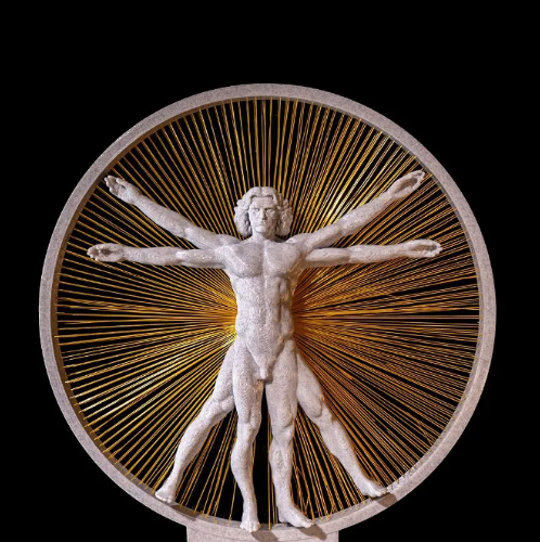 String art Vitruvian man