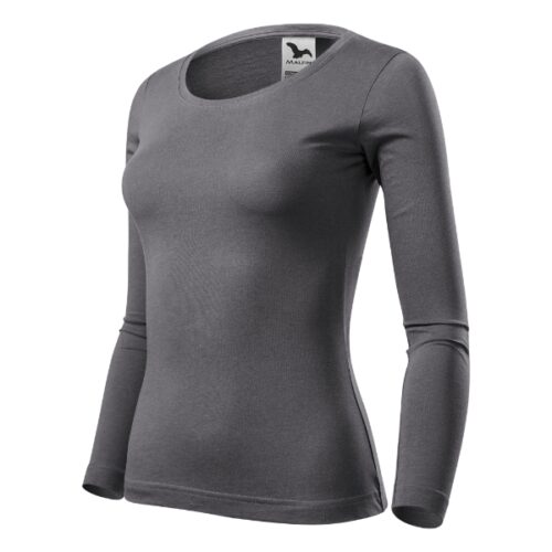 Tričko Fit-T LS 169 - oceľovo sivá